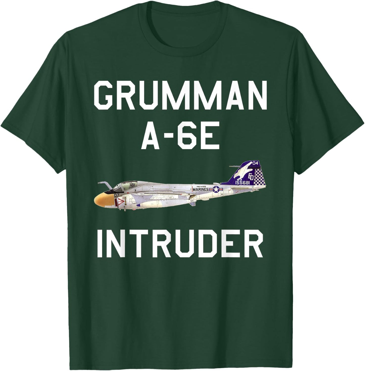 Grumman A-6E Intruder Military Navy Airplane T-Shirt - T-Shirt | Forest