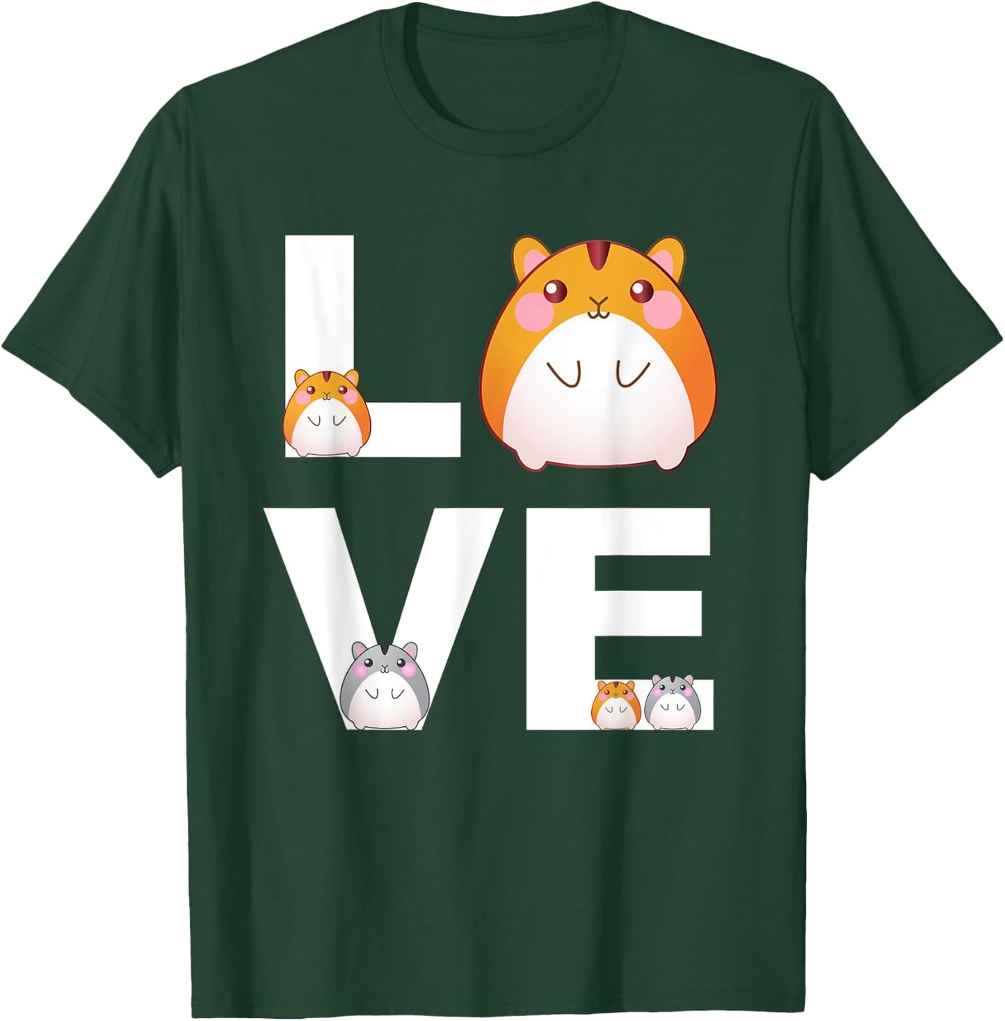 Hamster Love Cute Hamsters Shirt Animal Toys Pets Lovers T-Shirt - T-Shirt | Forest