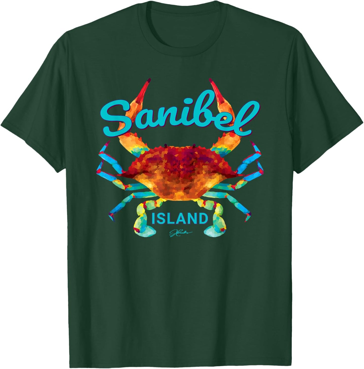 JCombs: Sanibel Island, FL, Blue Crab T-Shirt - T-Shirt | Forest