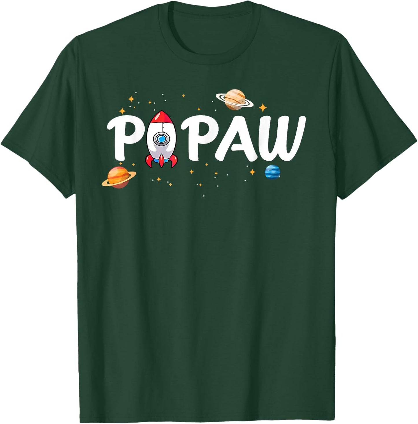 Papaw of The Birthday Boy Astronaut 1st Birthday Family T-Shirt - T-Shirt | Forest