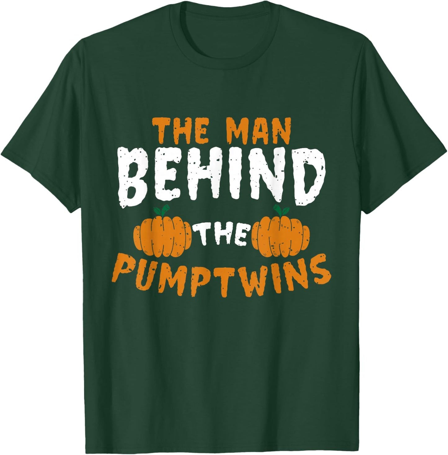 Halloween Twin Pregnancy Expecting Pumpkin Costume T-Shirt - T-Shirt | Forest