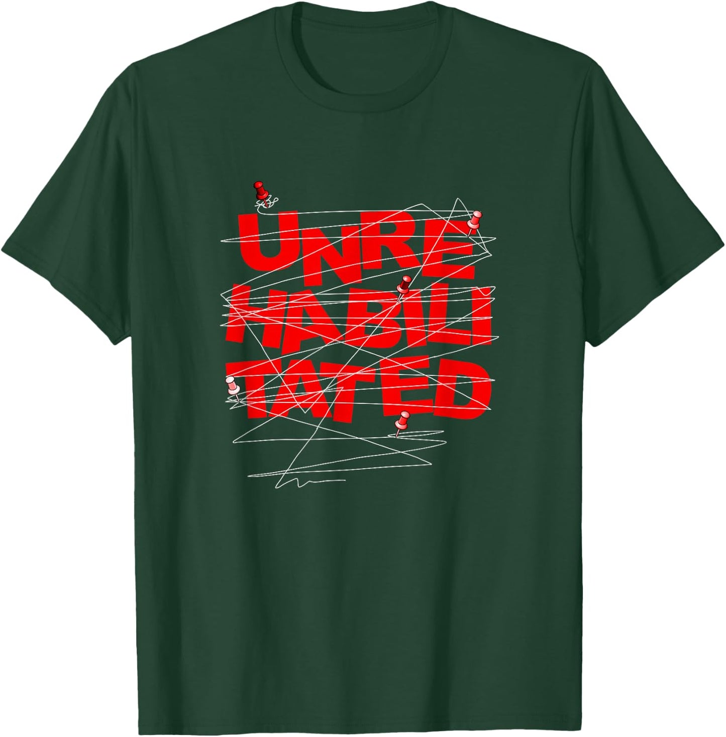 Red Color Unrehabilitated Red Graphic T-Shirt - T-Shirt | Forest