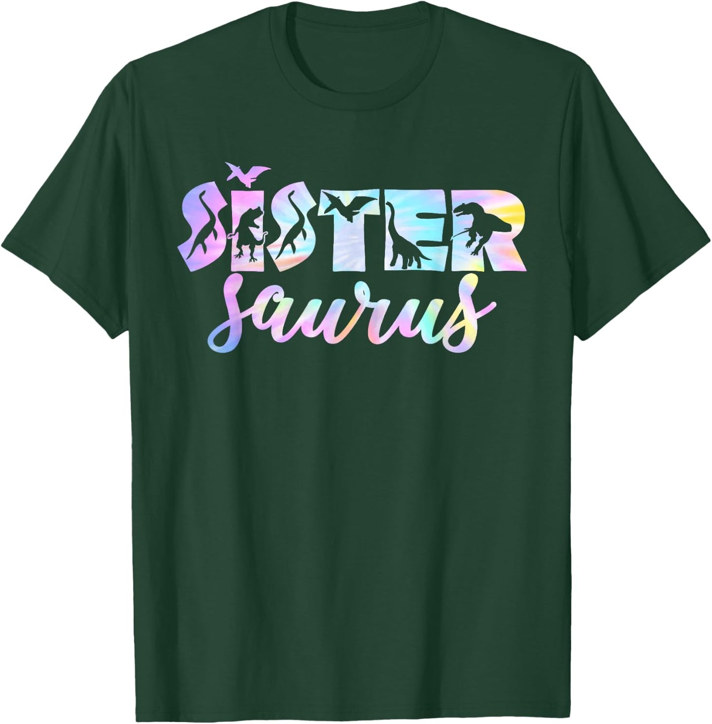 Sistersaurus T Rex Dinosaur Sister Saurus Family Matching T-Shirt - T-Shirt | Forest
