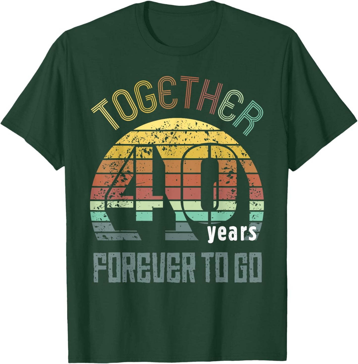 40th Years Wedding Anniversary Gifts For Couples Matching 40 T-Shirt - T-Shirt | Forest