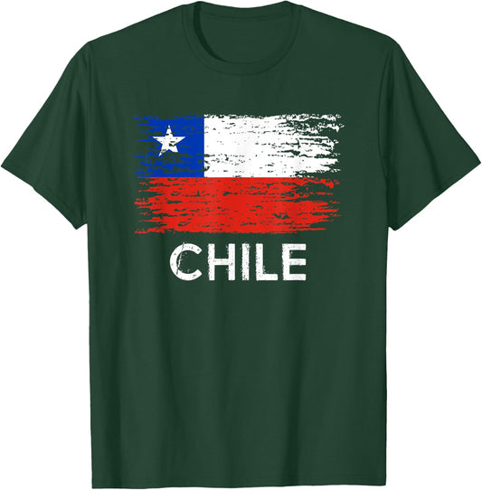 Chilean Flag Pride Vintage Chilean Root Gift Chile T-Shirt - T-Shirt | Forest