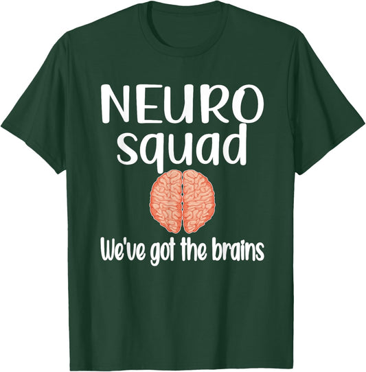 Neuro Squad Brain Neurologist Neurology Crew Tech Nurse T-Shirt - T-Shirt | Forest