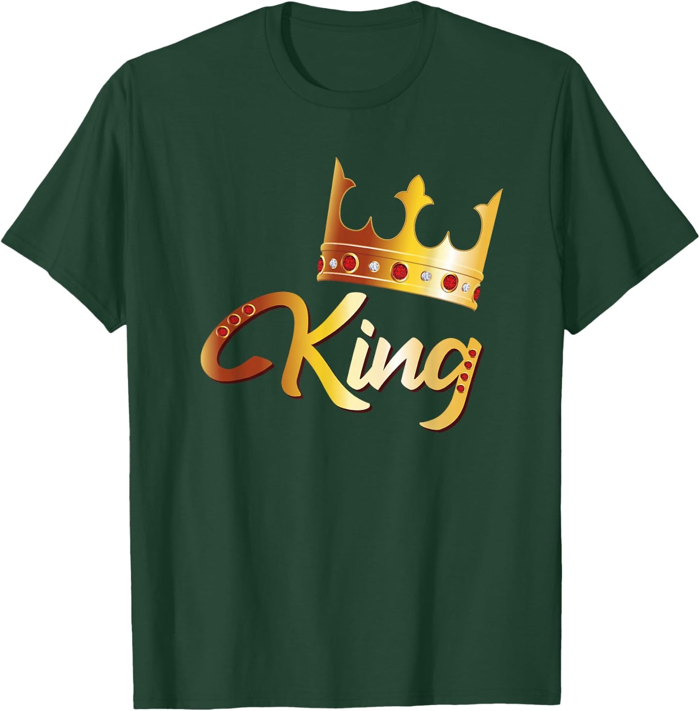 King Shirt Men Couples Matching Royal King T-Shirt - T-Shirt | Forest