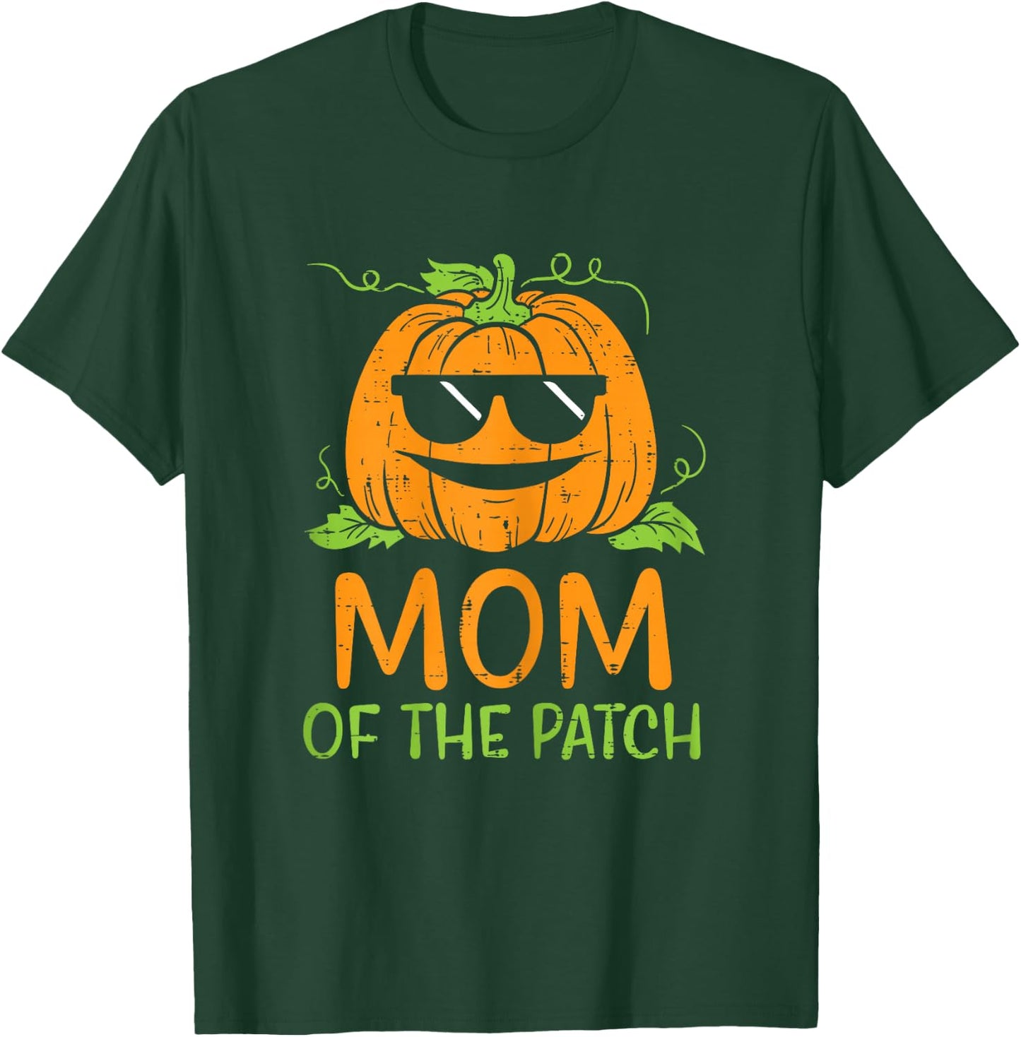 Pumpkin Mom Of The Patch Halloween Family Mommy Mama Women T-Shirt - T-Shirt | Forest