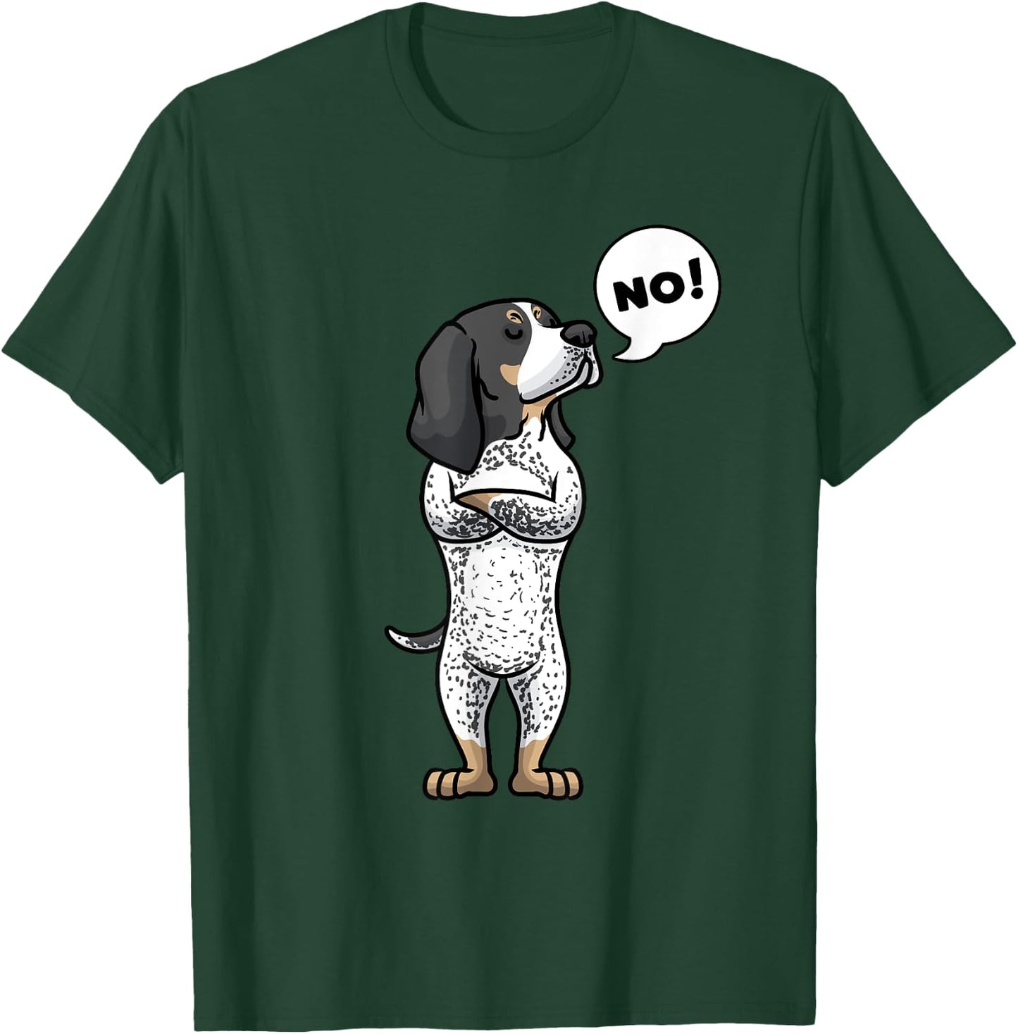 Stubborn Bluetick Coonhound Dog T-Shirt - T-Shirt | Forest
