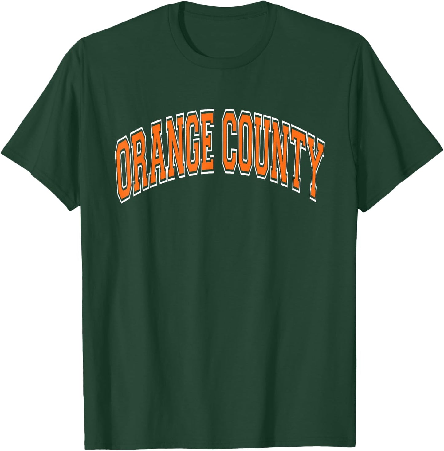 Orange County Arched Orange Text T-Shirt - T-Shirt | Forest