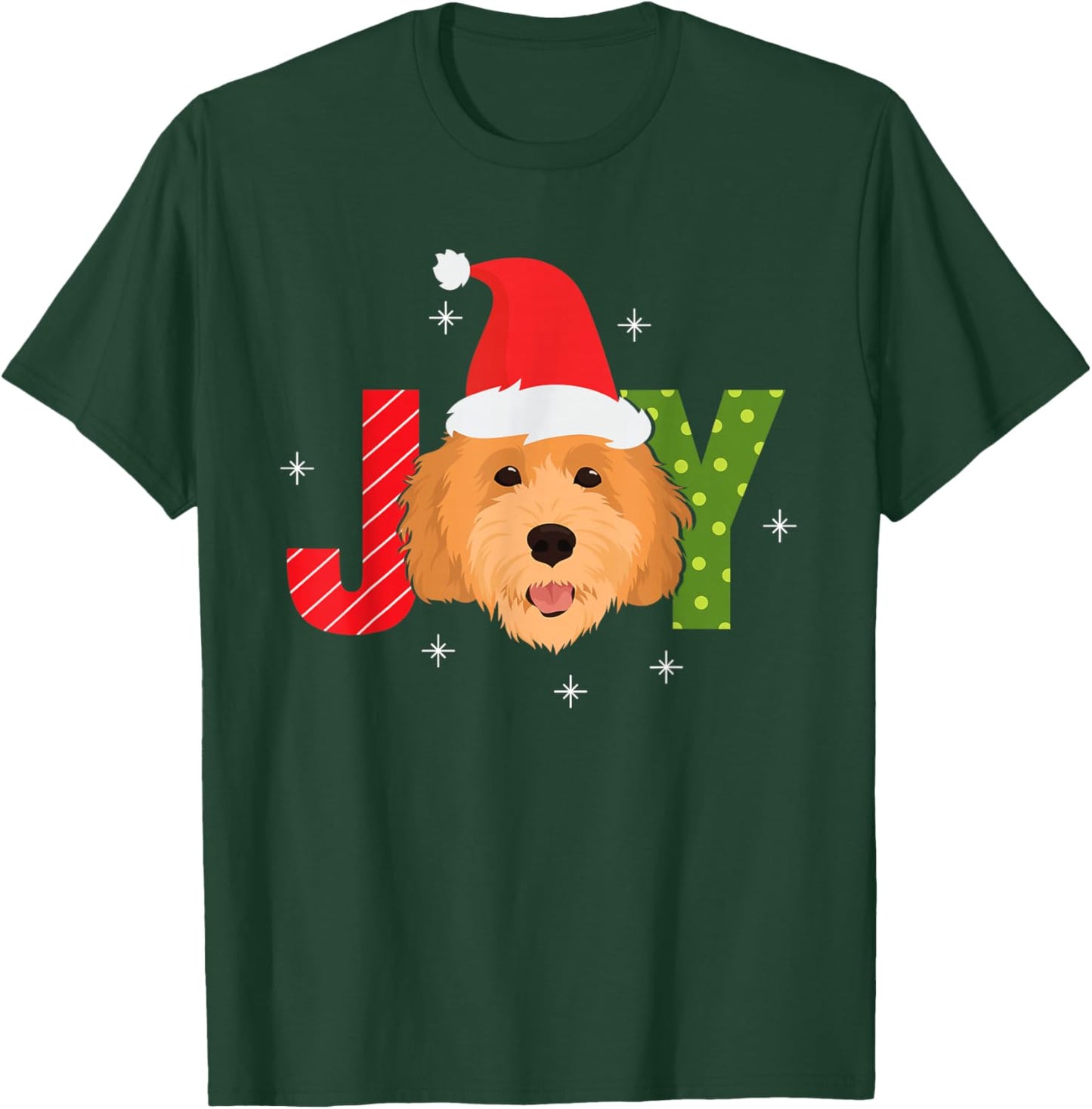 JOY Goldendoodle & Labradoodle Christmas T-Shirt - T-Shirt | Forest