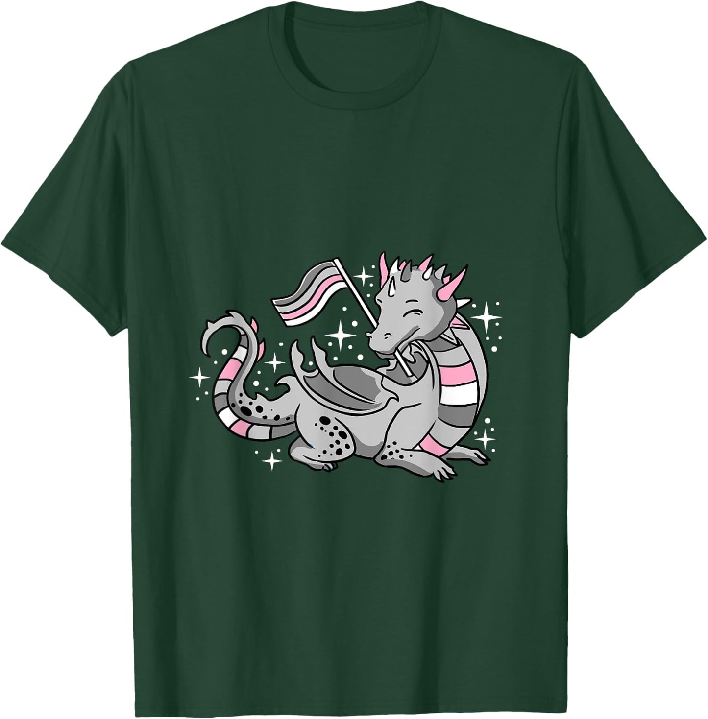 Demigirl Dragon Demigirl Pride T-Shirt - T-Shirt | Forest