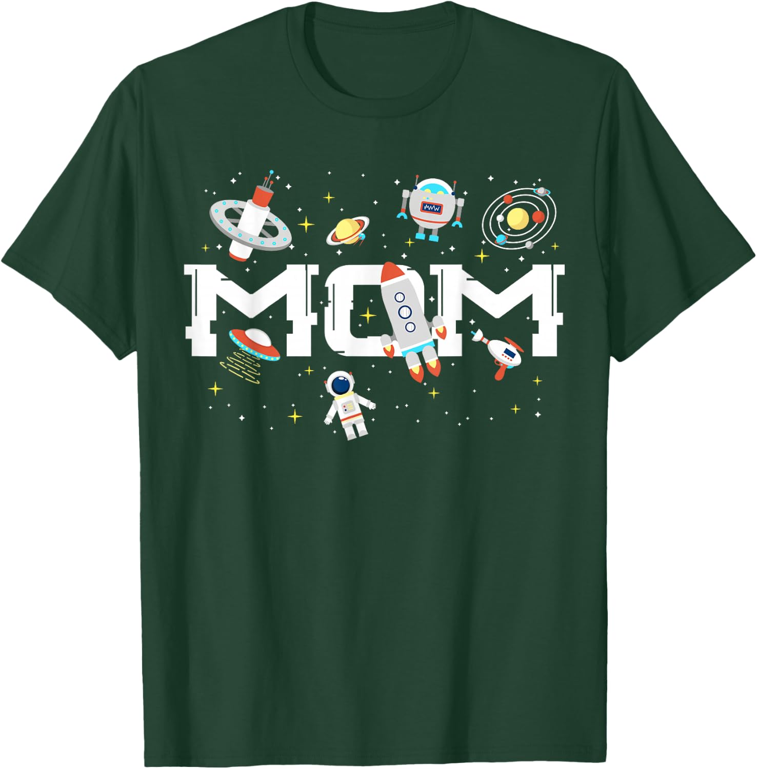 Mom Outer Planets Birthday Party Astronaut Space Spaceman T-Shirt - T-Shirt | Forest
