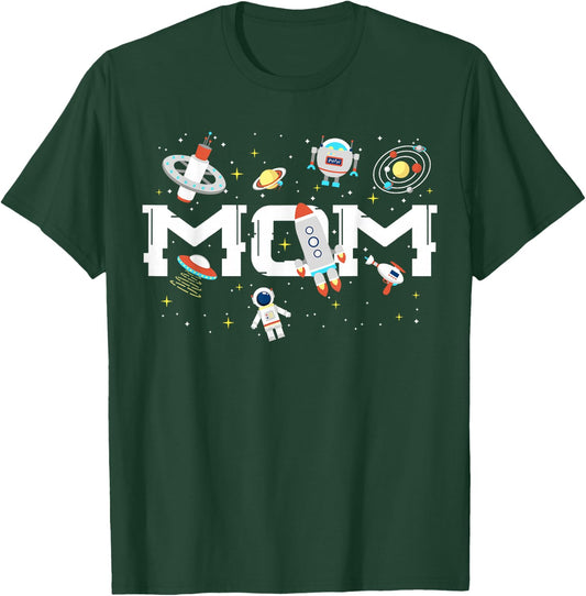 Mom Outer Planets Birthday Party Astronaut Space Spaceman T-Shirt - T-Shirt | Forest