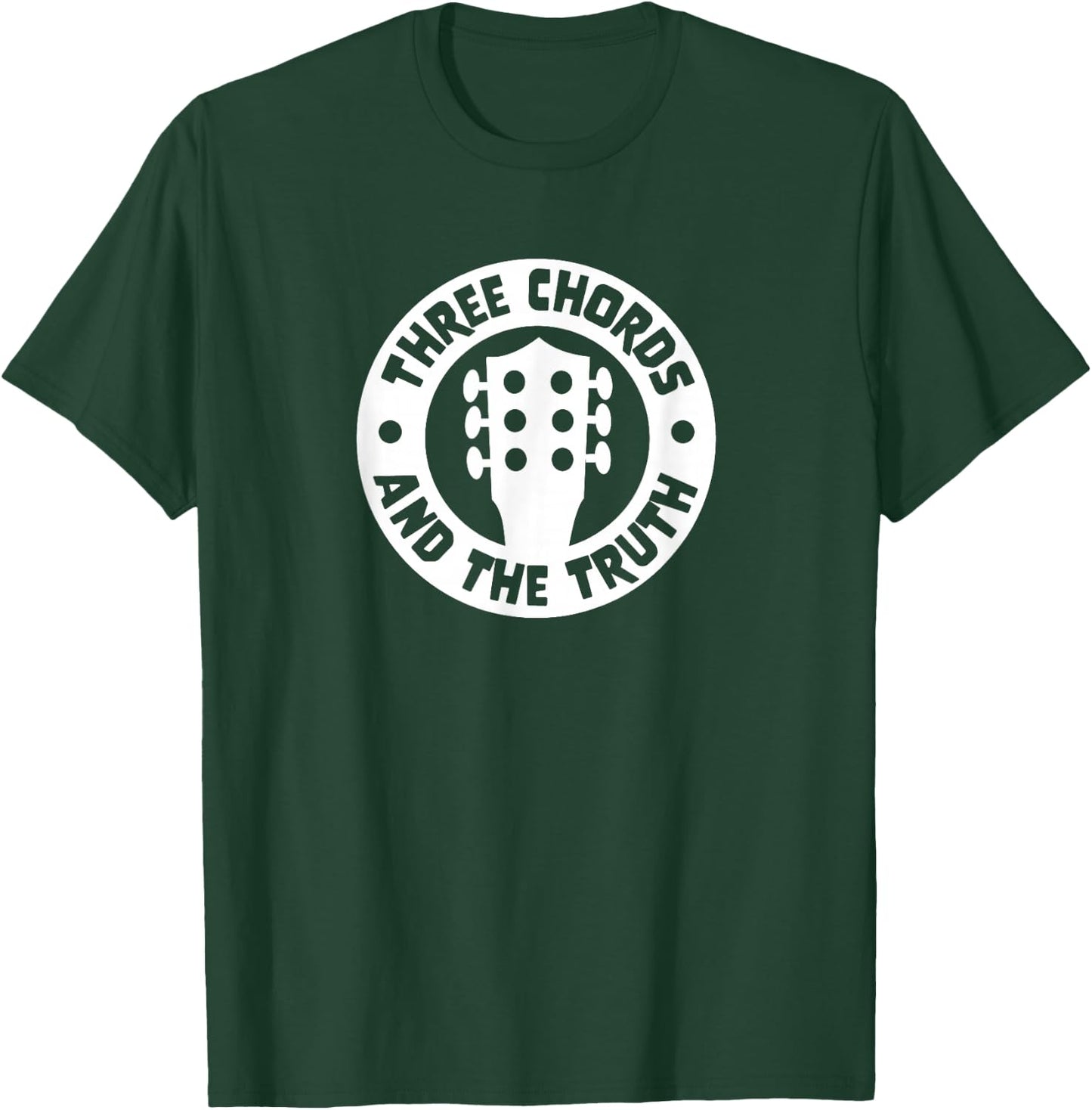 Three Chords & The Truth Country Folk Music Acoustic Guitar T-Shirt - T-Shirt | Forest
