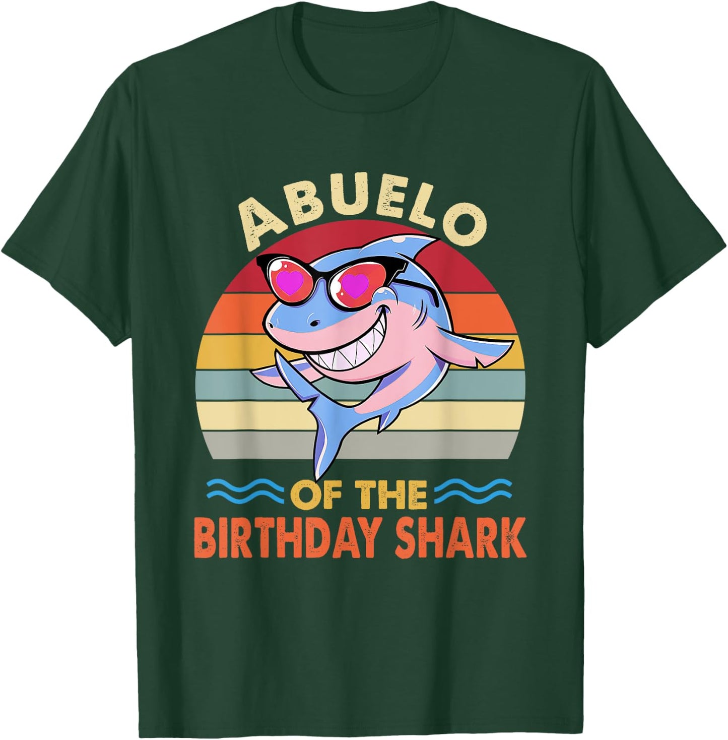 Abuelo of the Shark Birthday Matching Family Grandma Shark T-Shirt - T-Shirt | Forest