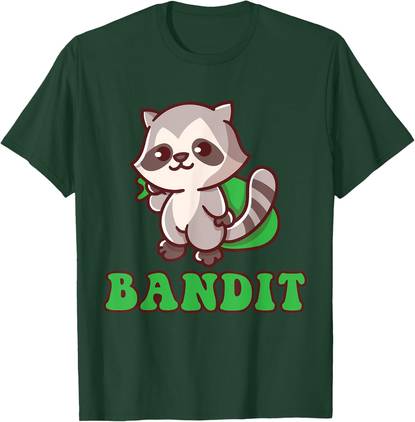 Bandit Cute Criminal Rubbish Panda Animal Friend Raccoon T-Shirt - T-Shirt | Forest