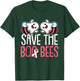 Save The Boo Bees Breast Cancer Awareness Warrior Survivor T-Shirt - T-Shirt | Forest