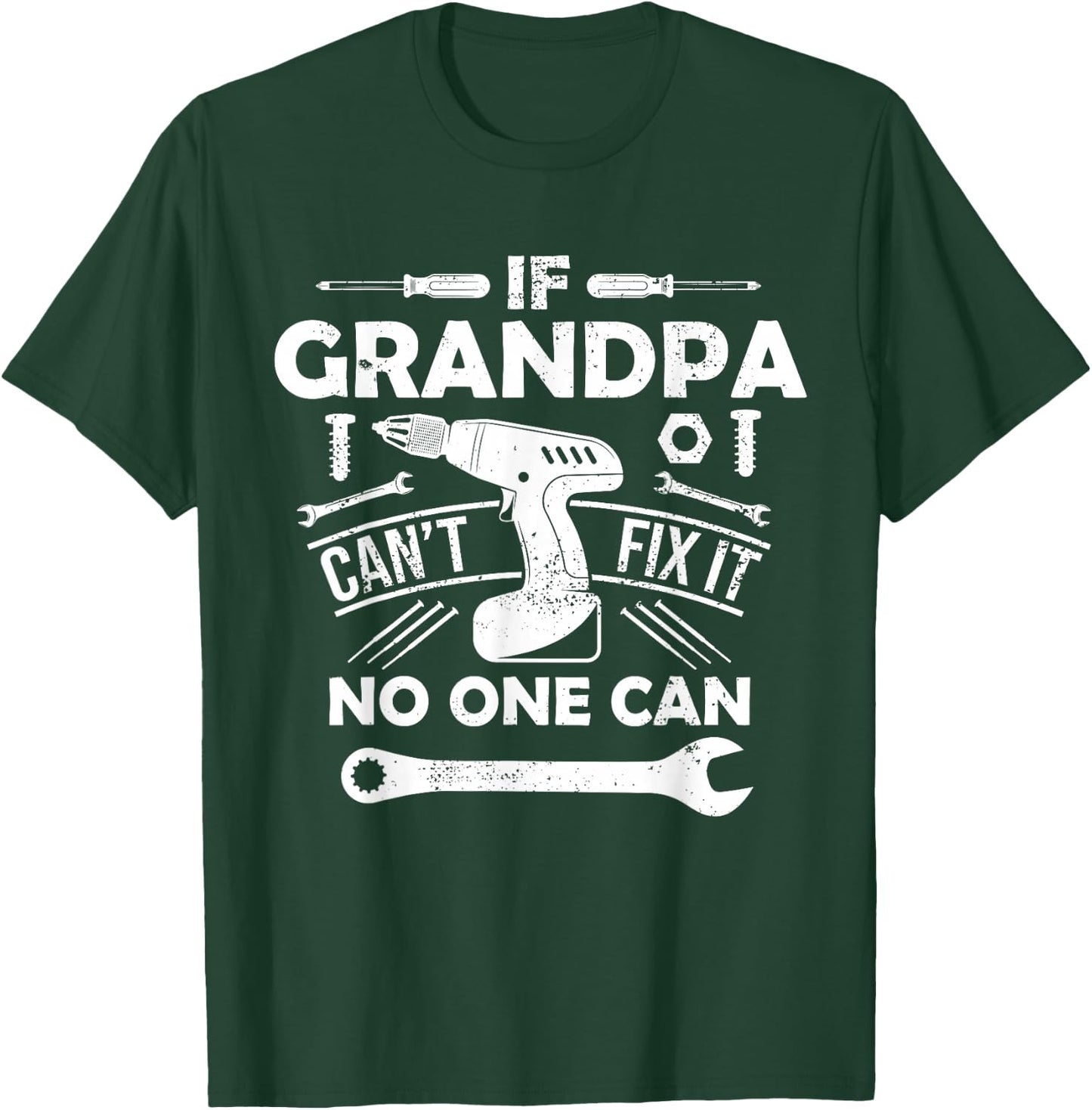 Grandpa Is My Favorite Name - Father's Day Grandpa Mechanic T-Shirt - T-Shirt | Forest