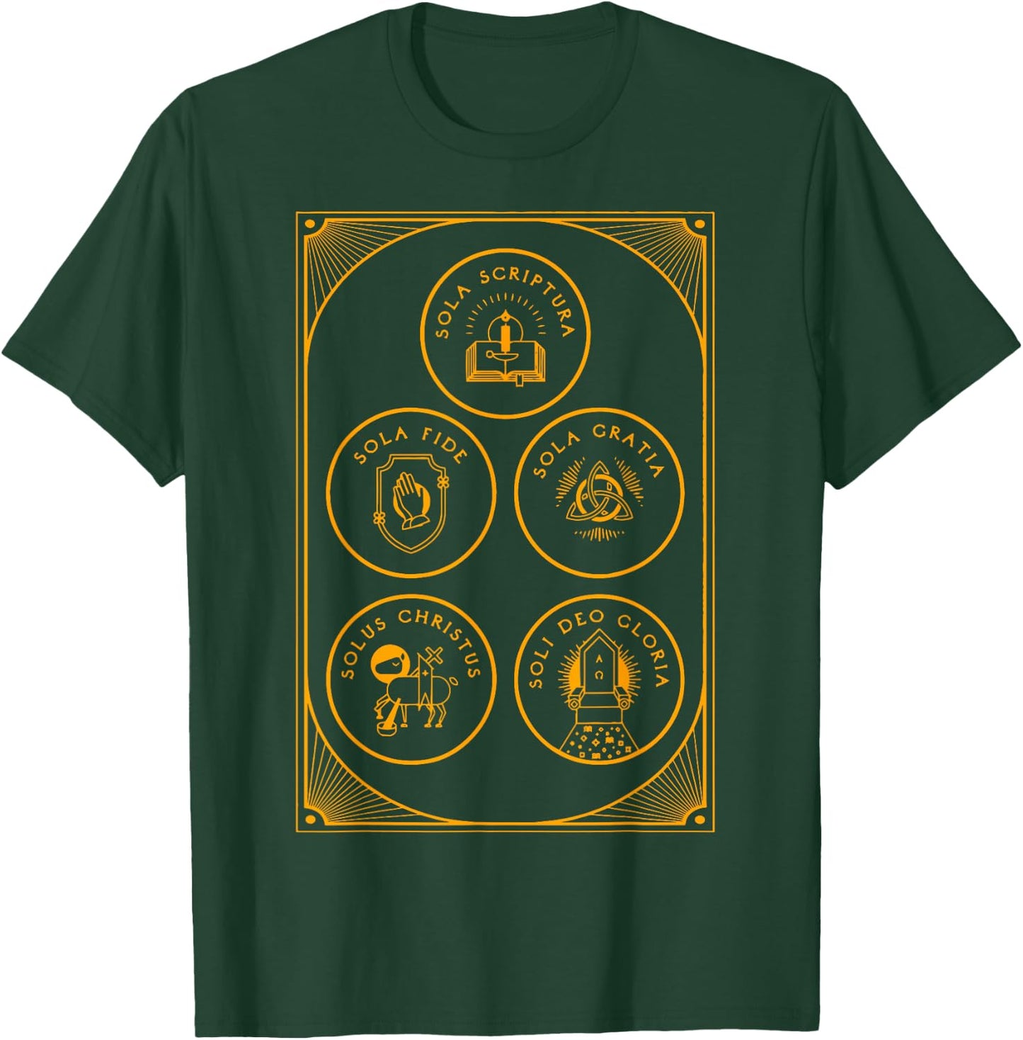 Sola Scriptura Protestant Christian Reformation 5 Solas T-Shirt - T-Shirt | Forest