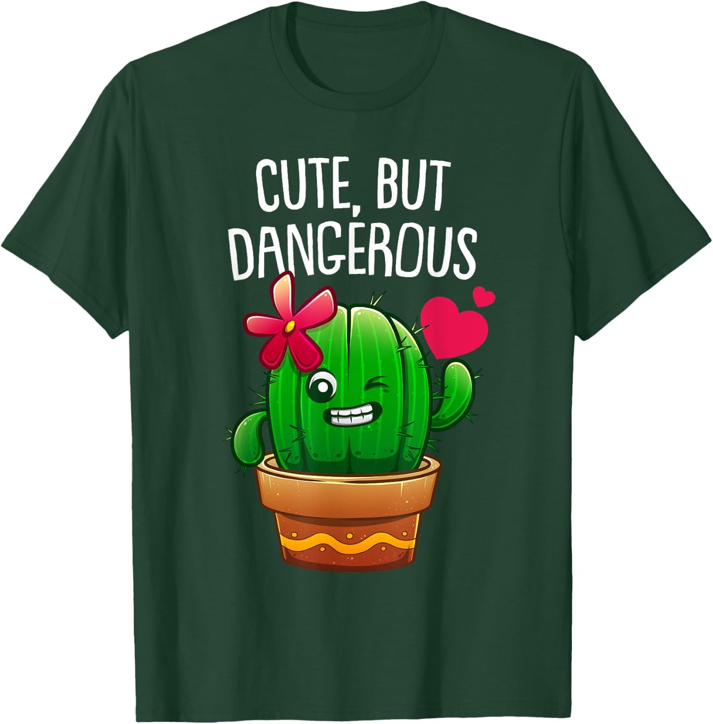 Cute Cactus Gift Girls Plant Lovers Funny Cacti T-Shirt - T-Shirt | Forest