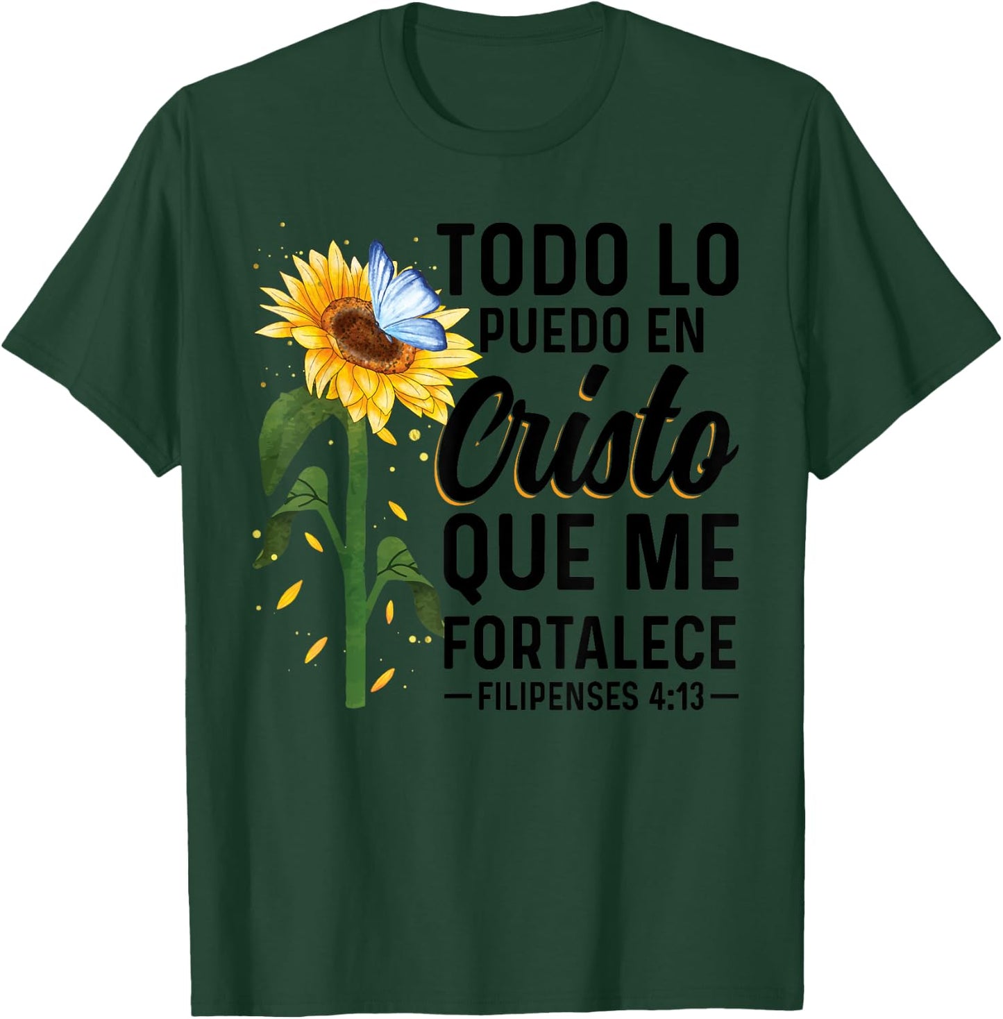 Camisetas Cristianas En Espanol Frase Biblia Filipenses 14 3 T-Shirt - T-Shirt | Forest