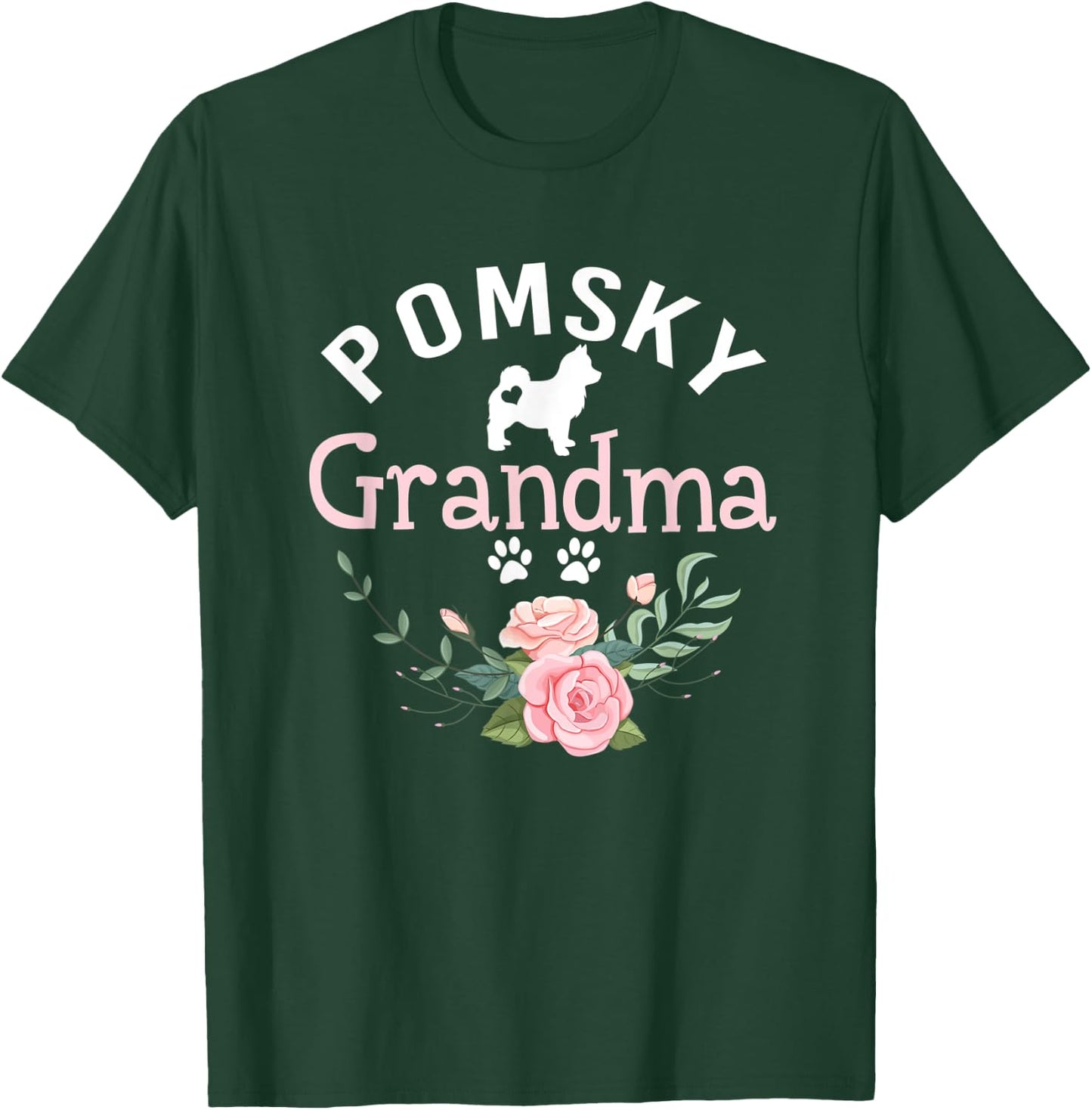 Pomsky Grandma Gifts Mom Pomsky Dog Lover Christmas T-Shirt - T-Shirt | Forest