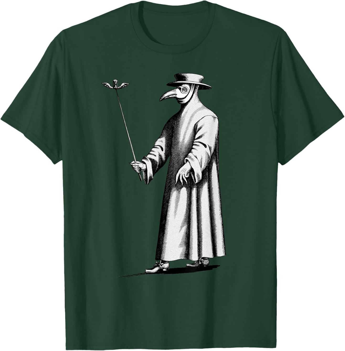 Vintage Plague Doctor Black Plague Black Death Macabre T-Shirt - T-Shirt | Forest