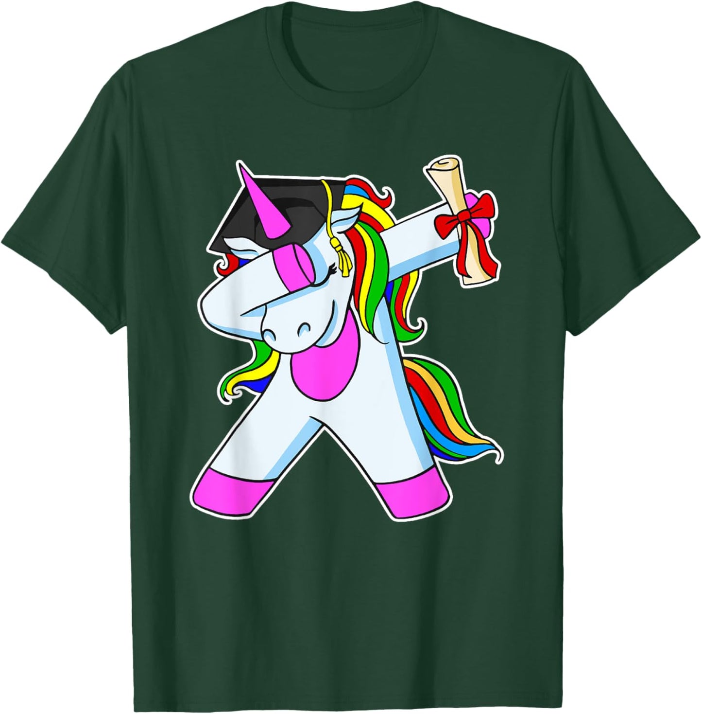 Graduation Unicorn Nursery College Primary School T-Shirt - T-Shirt | Forest