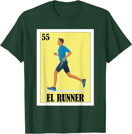 Funny Mexican Design for Runners - El Runner T-Shirt - T-Shirt | Forest