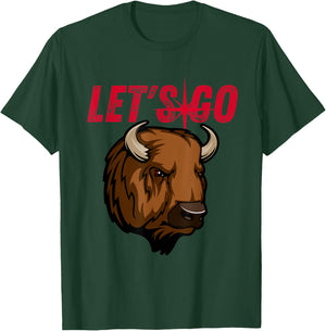 Let's Go Buffalo New York WNY BFLO Vintage Football T-Shirt - T-Shirt | Forest