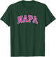 Napa California CA Vintage Sports Design Pink Design T-Shirt - T-Shirt | Forest