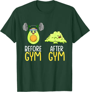 Weightlifting Avocado Guacamole Funny Gym Workout Routine T-Shirt - T-Shirt | Forest