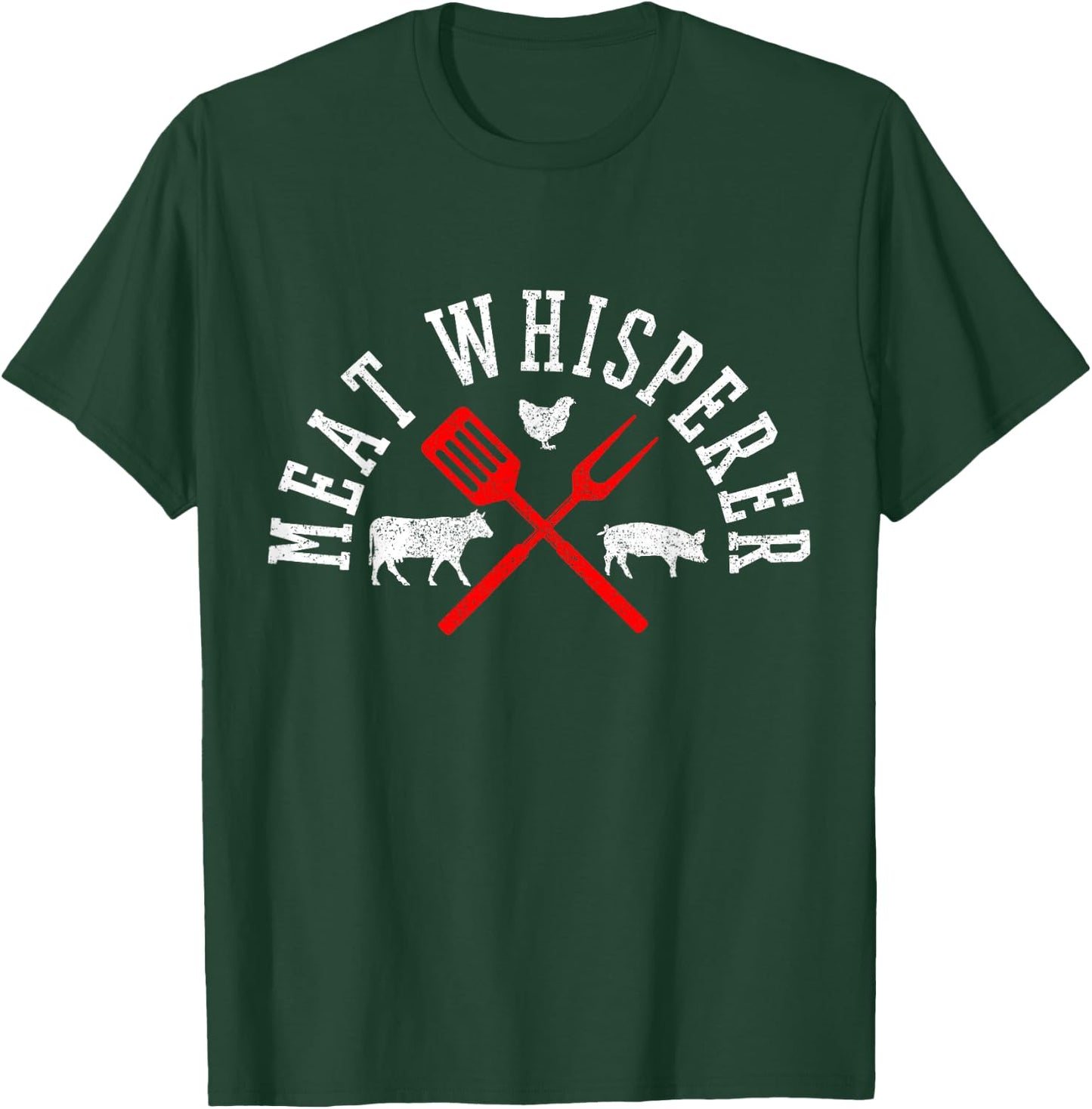 Funny BBQ Shirts Co. Meat Whisperer Black Modern Letter Print - Small T-Shirt - T-Shirt | Forest
