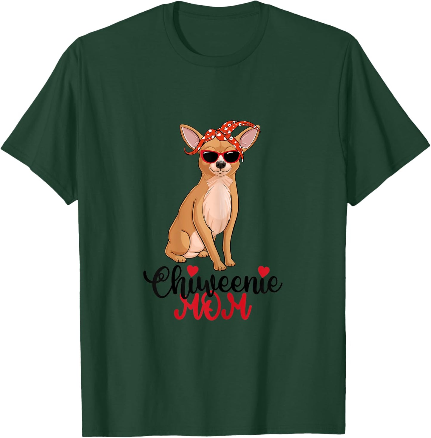 Chiweenie Dog Chiweenie Mom T-Shirt - T-Shirt | Forest