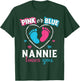 Pink Or Blue Nannie Loves You Baby Gender Reveal Nannie T-Shirt - T-Shirt | Forest