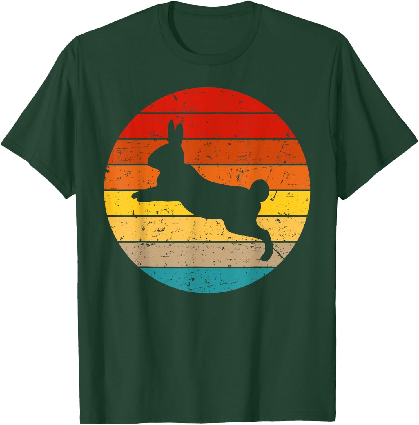 Vintage Rabbit Design Bunny Lover Men Women Boys Girls Kids T-Shirt - T-Shirt | Forest