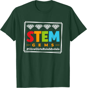 STEM Gems | Scientist Feminist Steminist | Women In STEM T-Shirt - T-Shirt | Forest