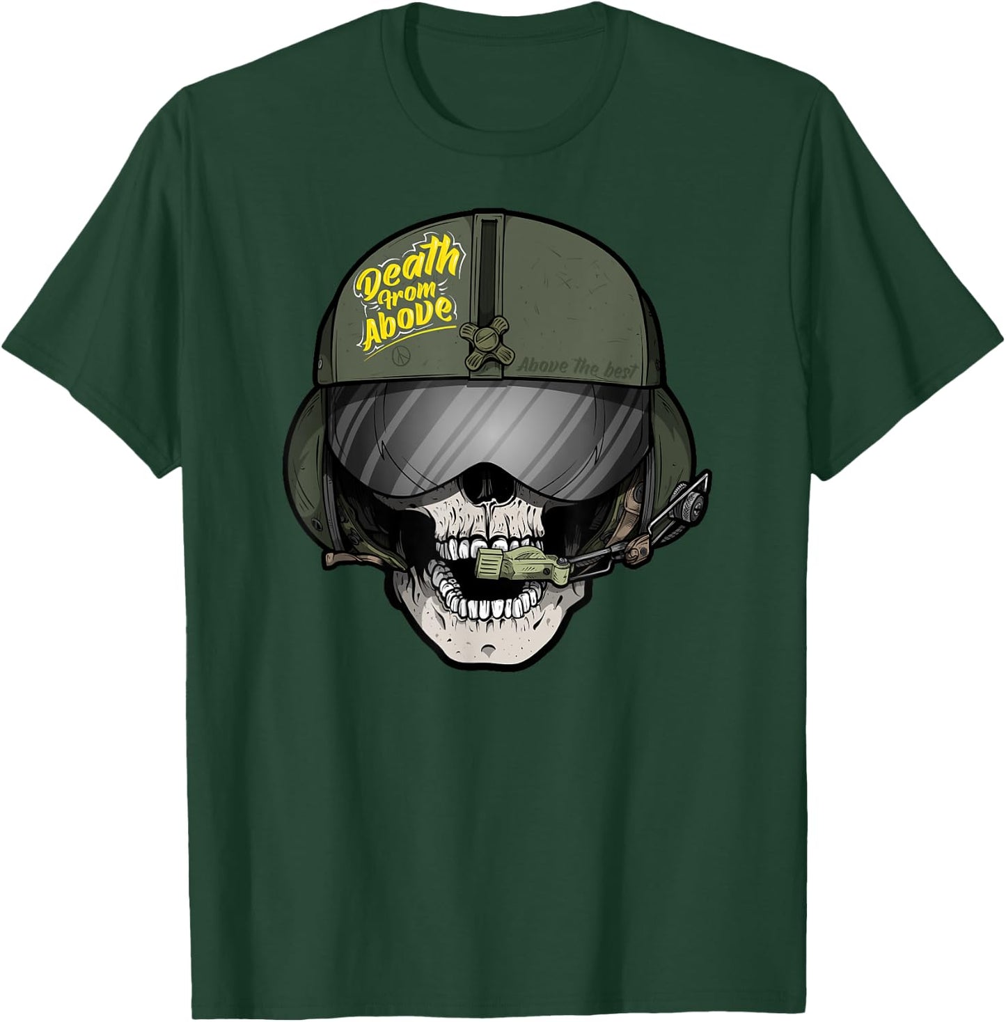 Grim Reaper Helicopter Pilot US ARMY Aviation Skull T-Shirt - T-Shirt | Forest