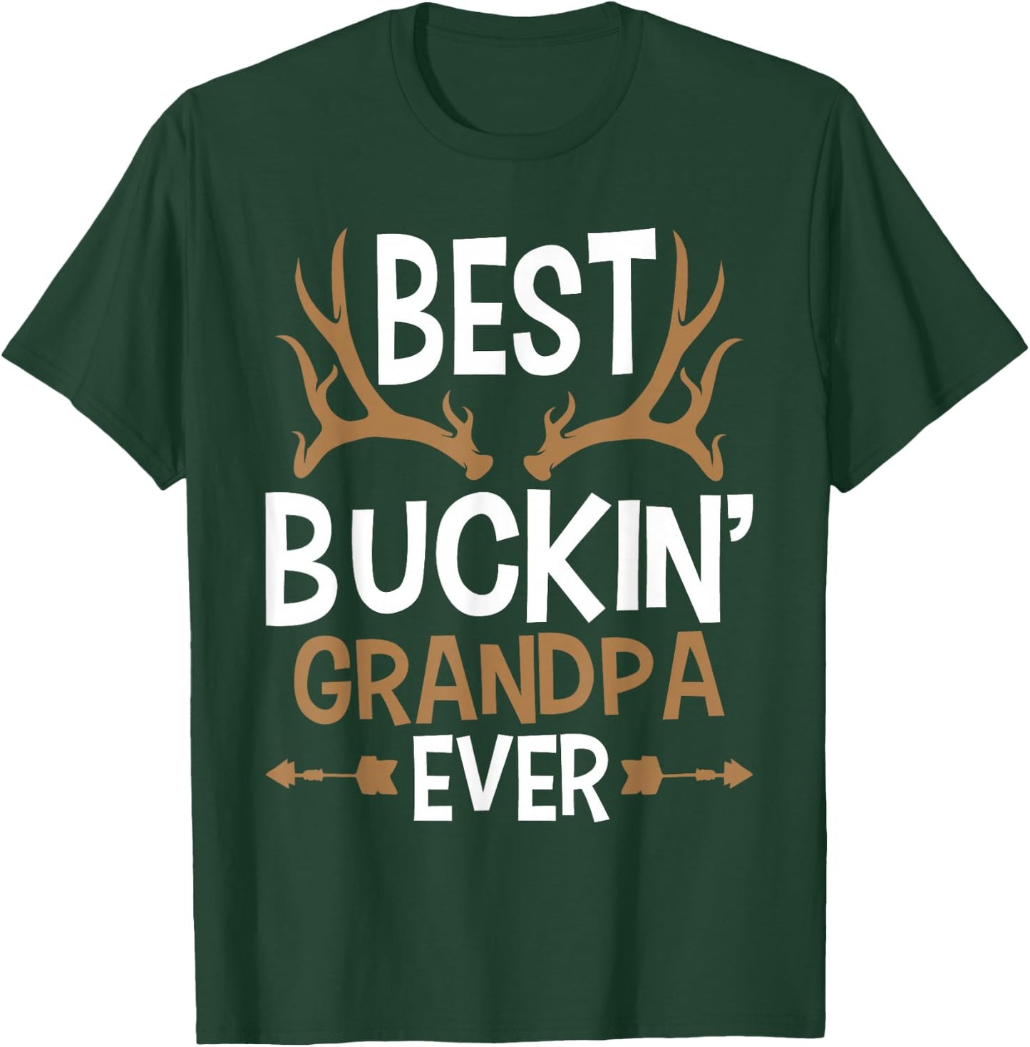 Best Buckin Grandpa Ever - Deer Hunting Granddad T-Shirt - T-Shirt | Forest