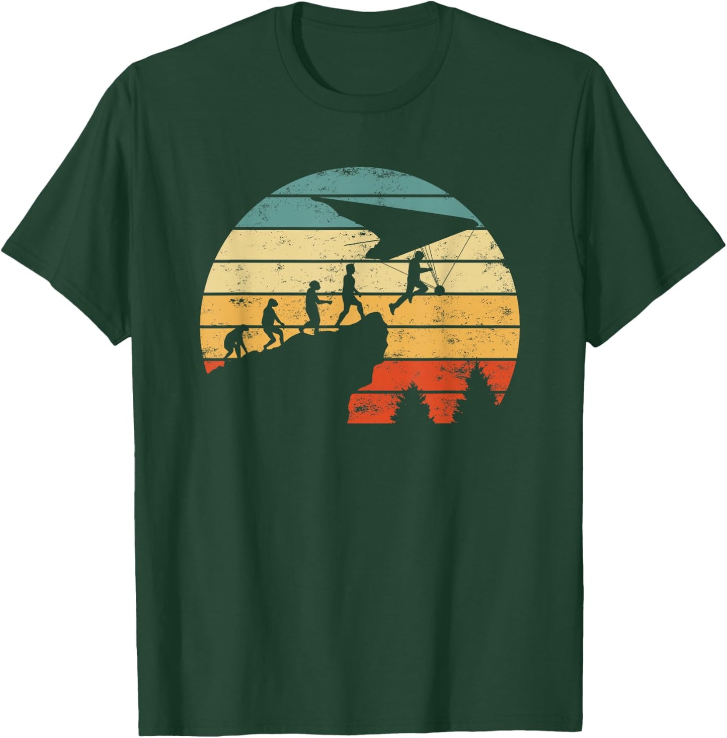 Hang glider motiv evolution hang gliding T-Shirt - T-Shirt | Forest