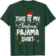 This Is My Christmas Pajama Shirt Xmas String Lights Holiday T-Shirt - T-Shirt | Forest