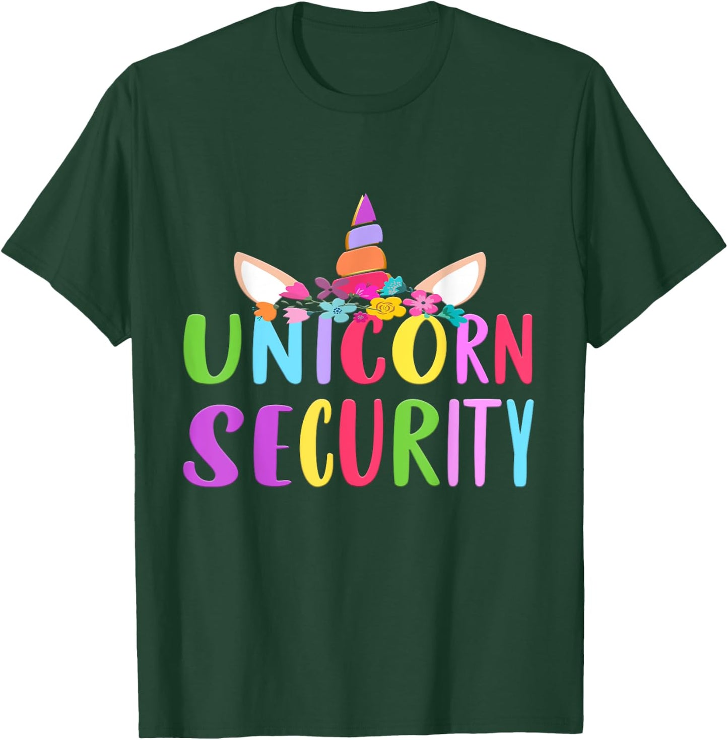 Unicorn Security Adult Unicorn Halloween Costume 2021 T-Shirt - T-Shirt | Forest