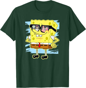 Mademark x SpongeBob SquarePants - SpongeBob - Reflection in Sunglasses T-Shirt - T-Shirt | Forest