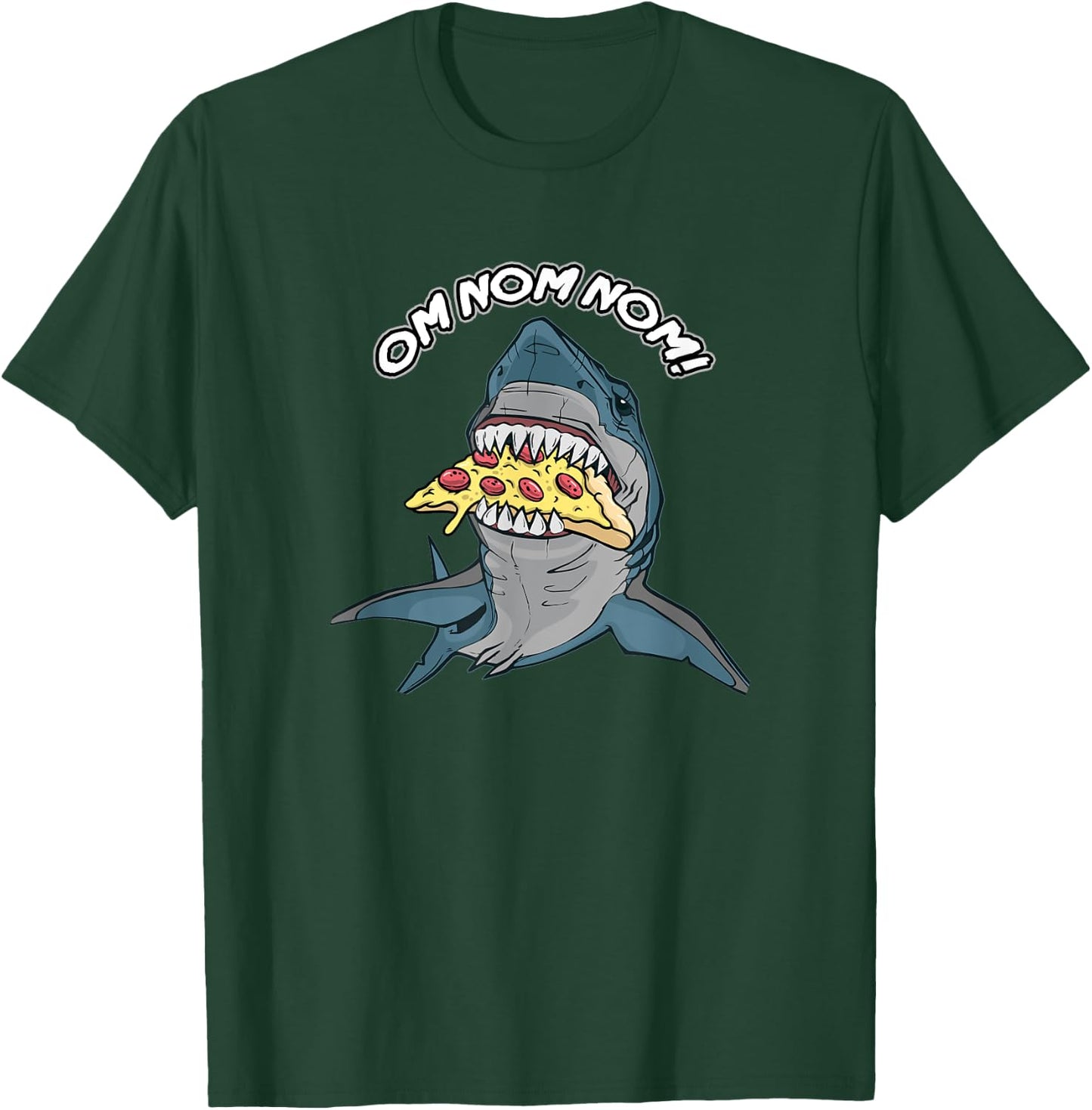 Shark Eating Pizza T shirt Kids Boys Food Lovers Gift T-Shirt - T-Shirt | Forest