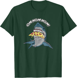Shark Eating Pizza T shirt Kids Boys Food Lovers Gift T-Shirt - T-Shirt | Forest