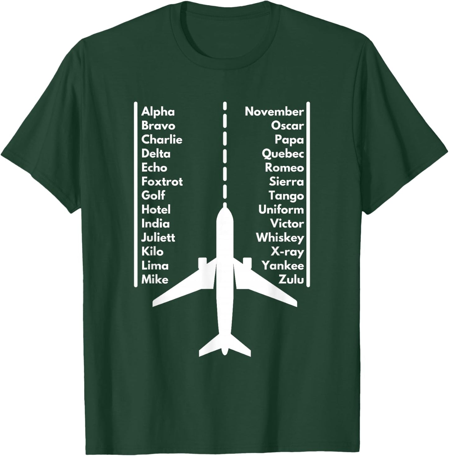 Phonetica Alphabet - Funny Pilot & Aviation Airplane Gift Small T-Shirt - T-Shirt | Forest