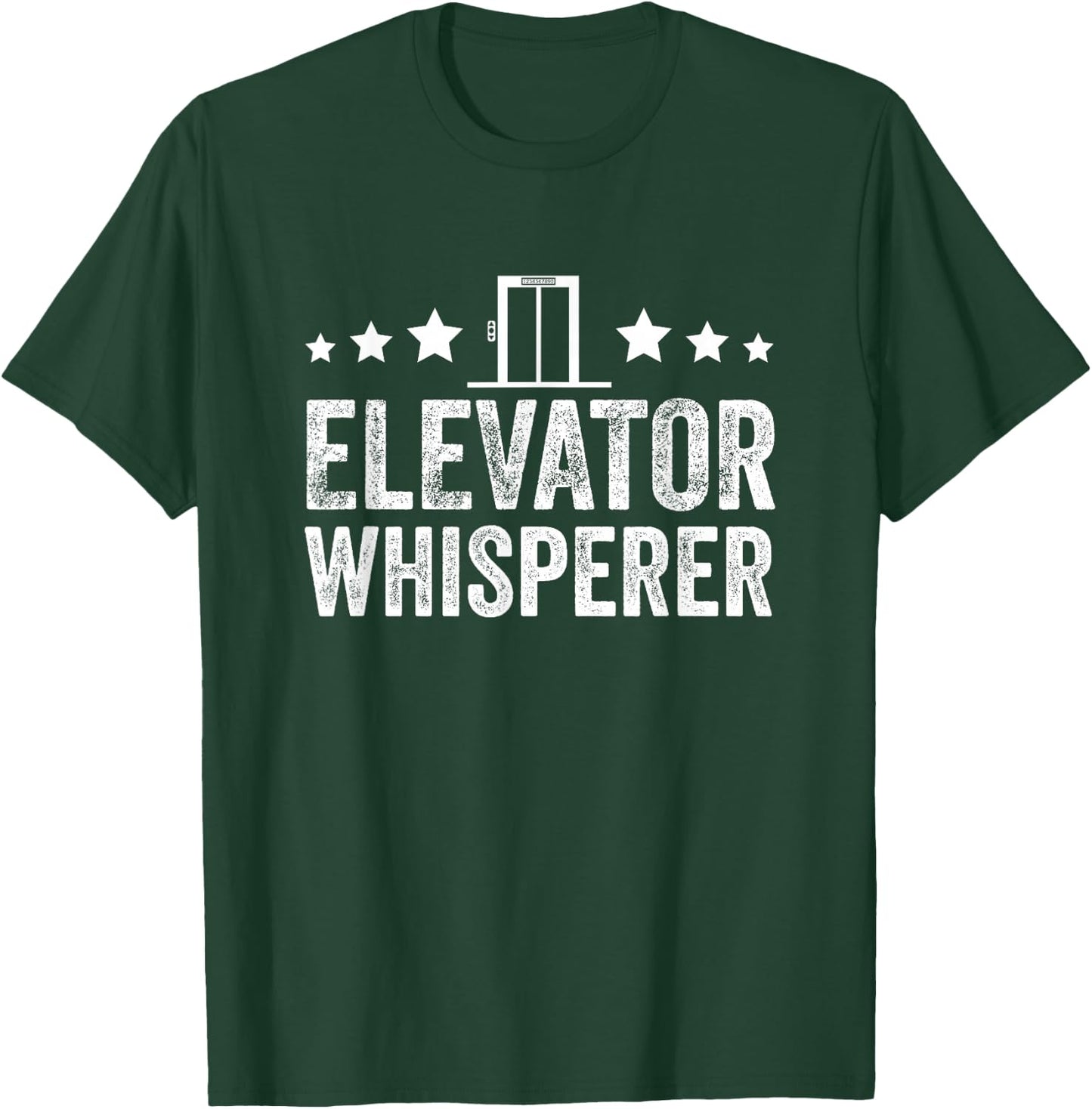 Men Elevator Mechanic Technician Elevator Whisperer T-Shirt - T-Shirt | Forest