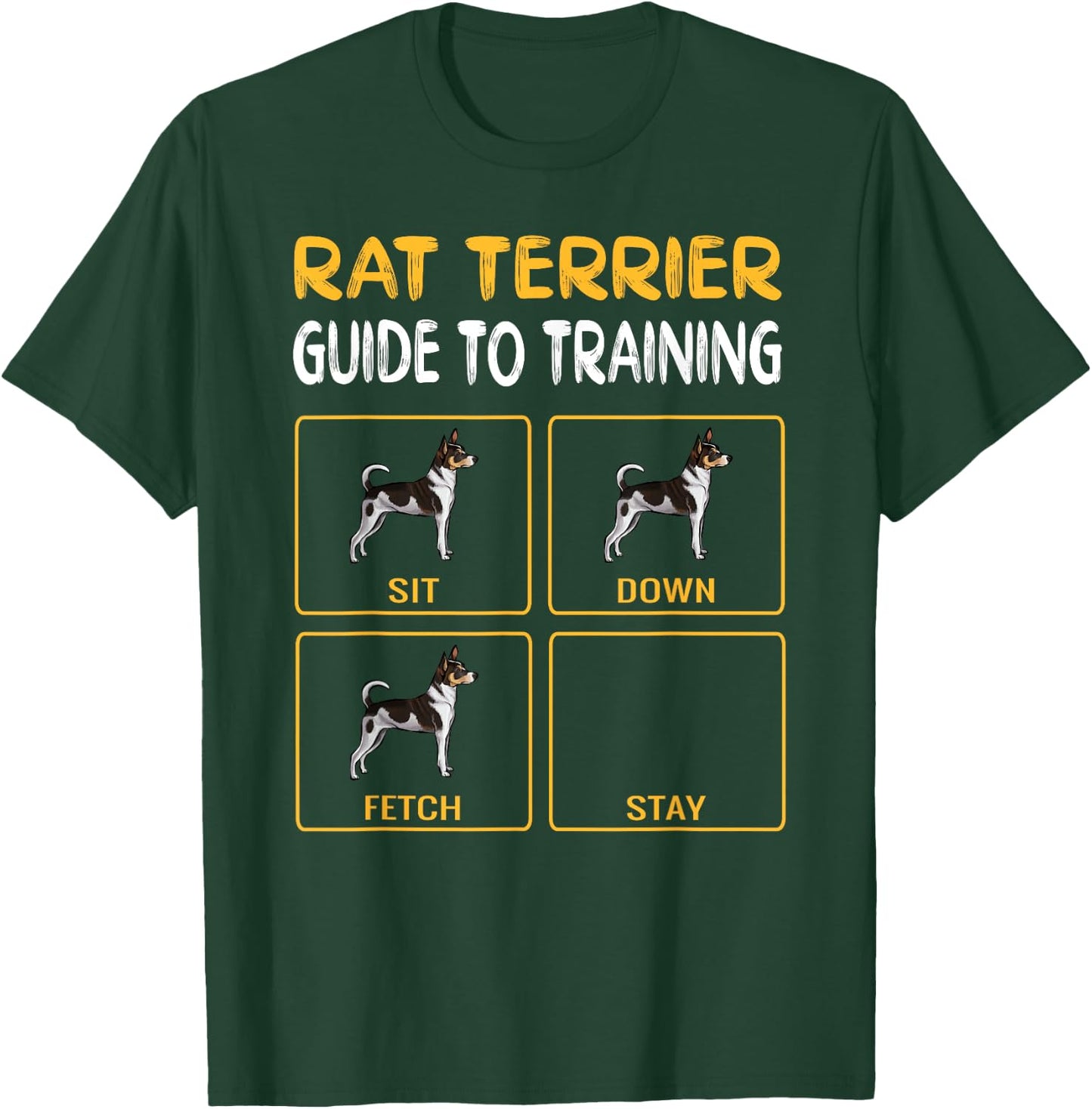 Rat Terriers Owner Gift Dog Themed - Men's Black Small Short Sleeve Classic Fit Cotton Blend Polyester Halloween Christmas Birthday T-Shirt - T-Shirt | Forest
