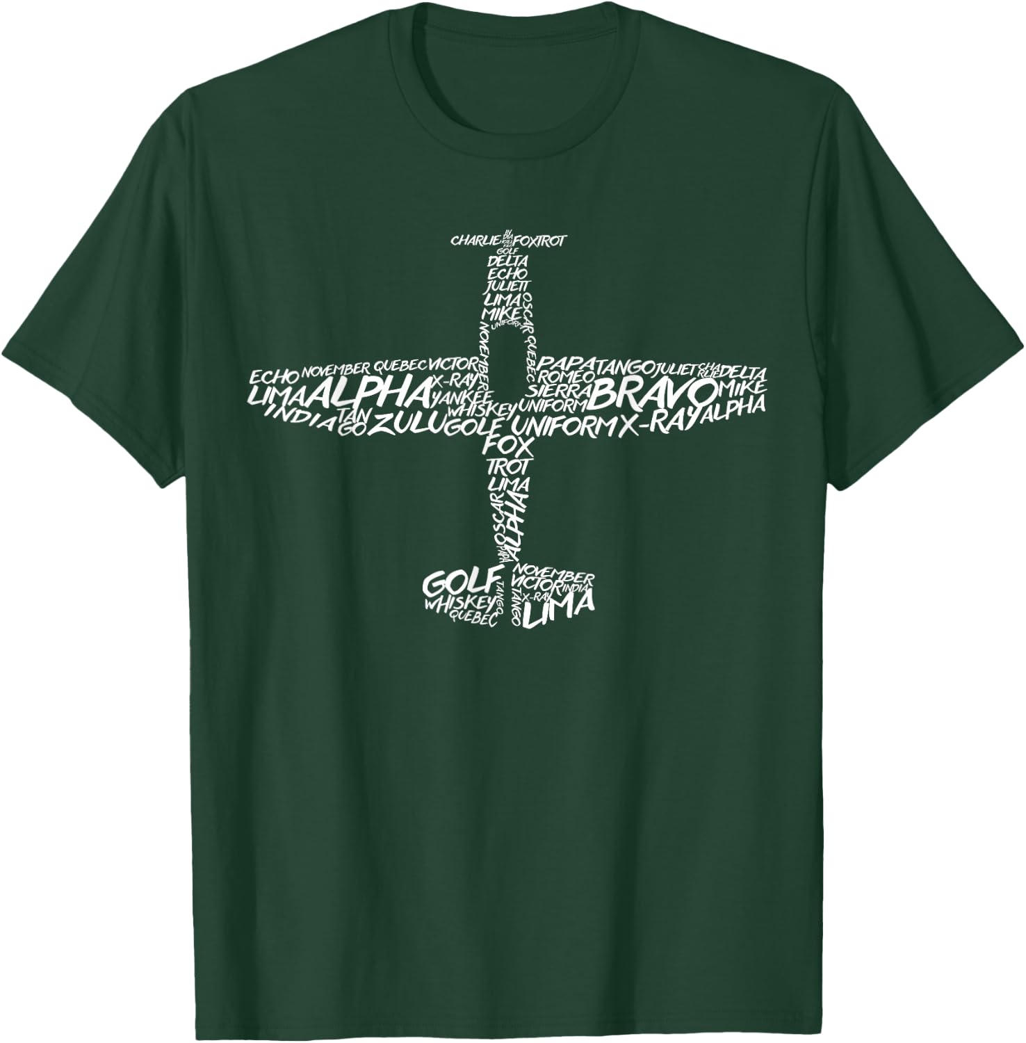 Phonetic Alphabet | Pilot Airplane Shirt T-Shirt - T-Shirt | Forest
